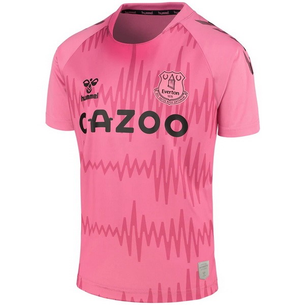 Camiseta Everton Replica Segunda Ropa Portero 2020/21 Rosa